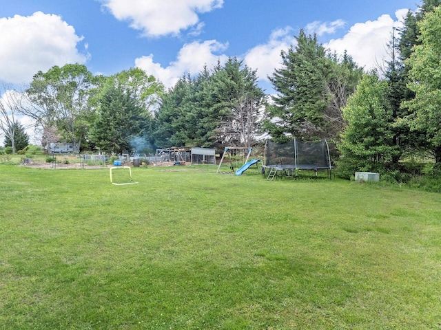 110 Miller Spgs, Moore, SC 29369 - view of yard featuring a trampoline and a playground