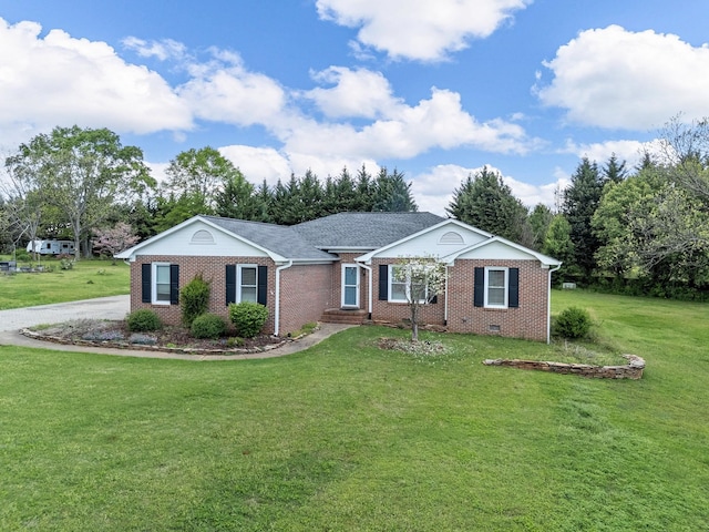 110 Miller Spgs, Moore, SC 29369 - view of front of house with crawl space, a front yard, and brick siding