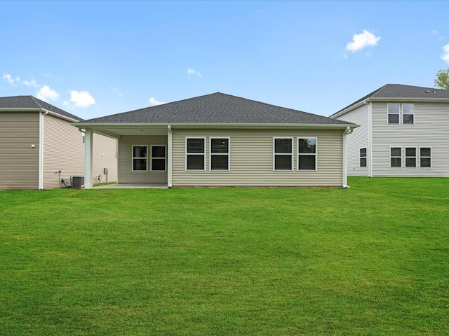 217 Merriweather, Spartanburg, SC 29301 - back of property featuring central air condition unit, a yard, and a patio