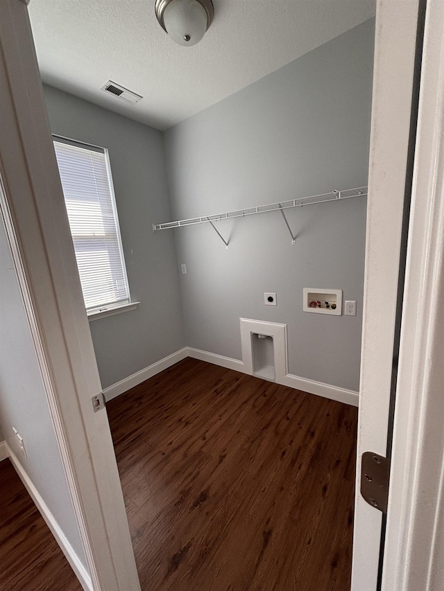 103 Lily, Lyman, SC 29365 - laundry area with dark wood-type flooring, laundry area, hookup for an electric dryer, and visible vents