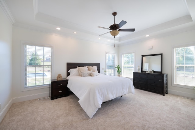 865 Westmoreland, Greer, SC 29651 - bedroom featuring a raised ceiling, crown molding, and multiple windows