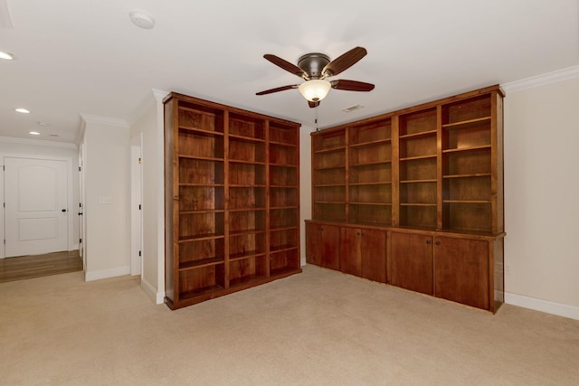 6 Pepper Bush, Greer, SC 29651 - empty room with ceiling fan, light carpet, and crown molding