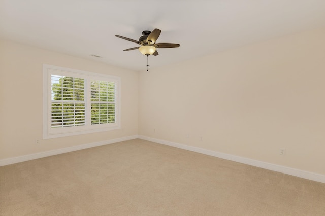 6 Pepper Bush, Greer, SC 29651 - spare room featuring visible vents, a ceiling fan, baseboards, and light carpet