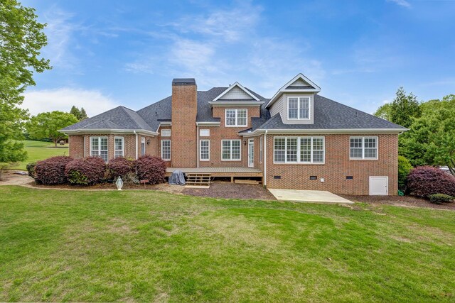 6 Pepper Bush, Greer, SC 29651 - rear view of property with brick siding, a yard, a patio, and a deck