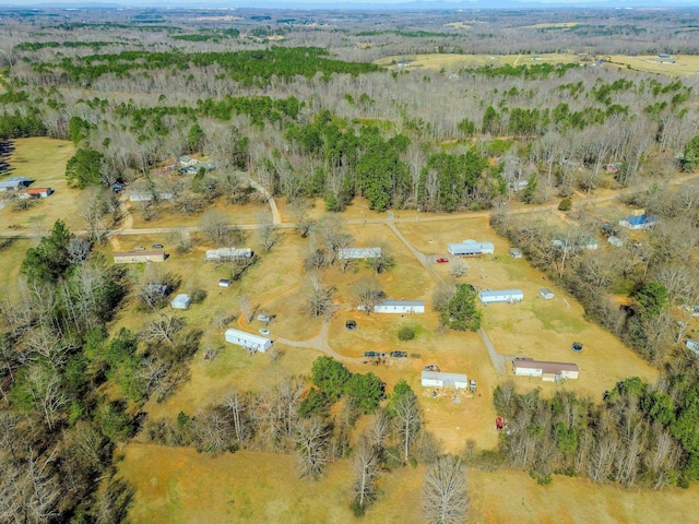 aerial view featuring a rural view