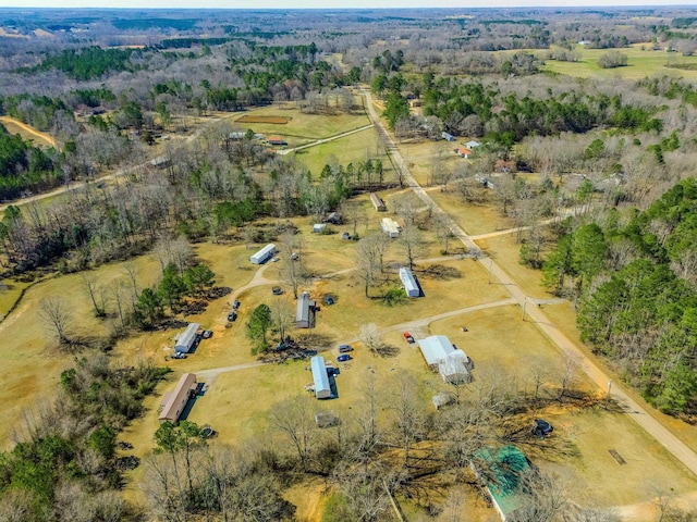 bird's eye view featuring a rural view