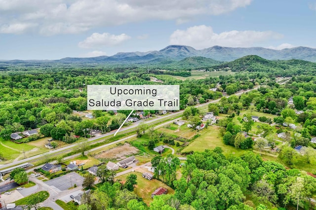 aerial view featuring a mountain view