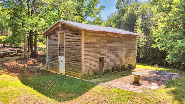 view of outbuilding with an outdoor structure