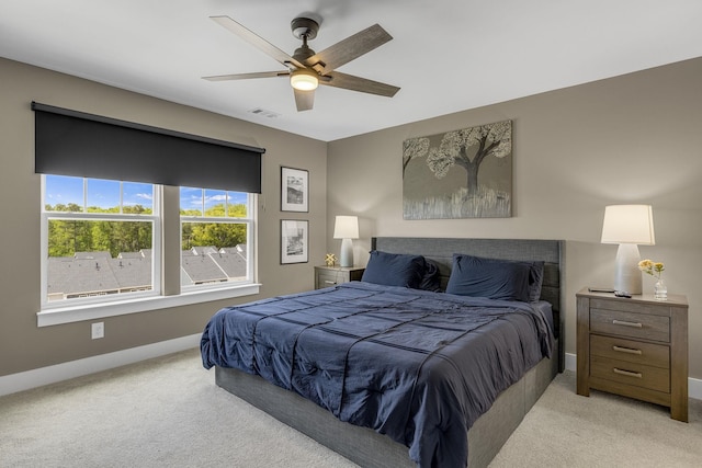 173 Dalmatian, Spartanburg, SC 29307 - bedroom featuring a ceiling fan, visible vents, light carpet, and baseboards