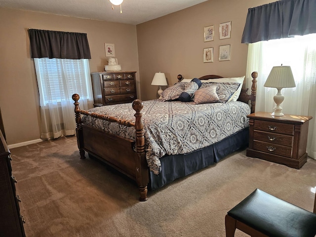 view of carpeted bedroom