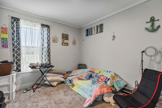 view of carpeted bedroom