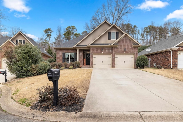 716 Adaline, Inman, SC 29349 - craftsman house featuring brick siding, driveway, and a front yard
