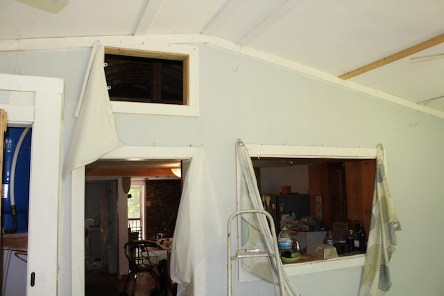 details featuring beam ceiling