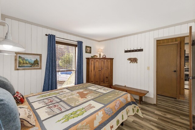 1000-2 Captains Cv, Salem, SC 29676 - bedroom with crown molding, wooden walls, and wood finished floors