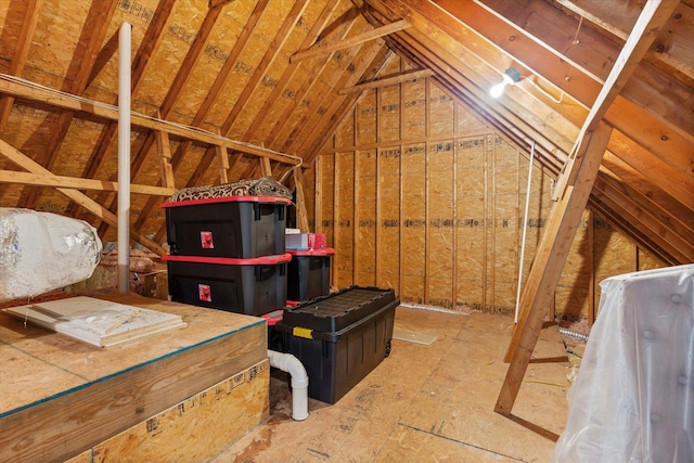 view of attic