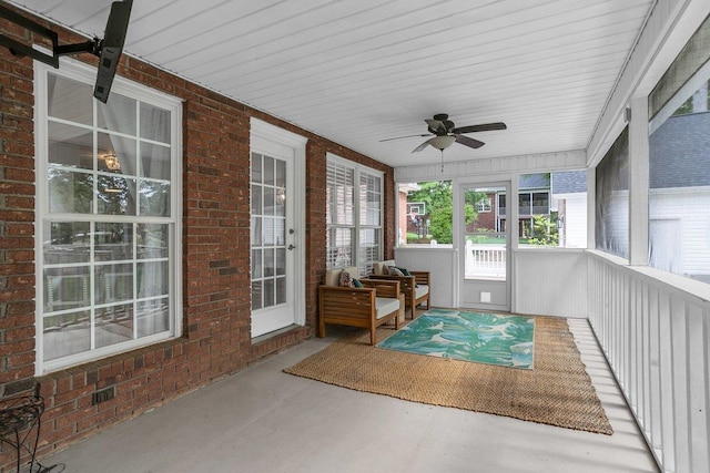 268 Antrim, Moore, SC 29369 - sunroom featuring ceiling fan