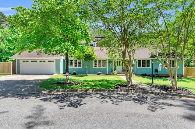 244 Brittany, Gaffney, SC 29341 - view of front of property featuring an attached garage, a front lawn, fence, and concrete driveway