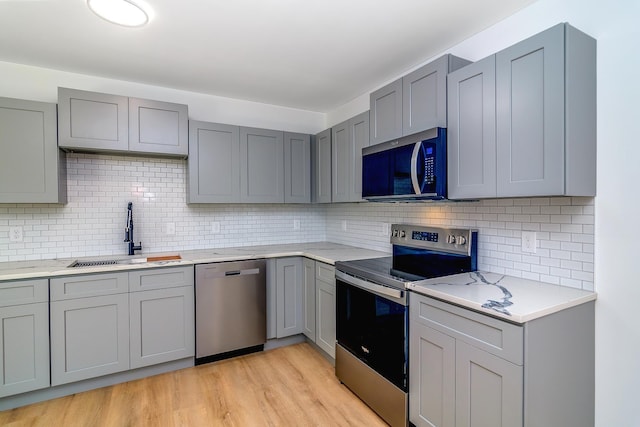 583 Berry, Boiling Springs, SC 29316 - kitchen featuring a sink, gray cabinets, and stainless steel appliances