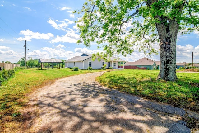 583 Berry, Boiling Springs, SC 29316 - ranch-style home with a front lawn, aphalt driveway, and fence