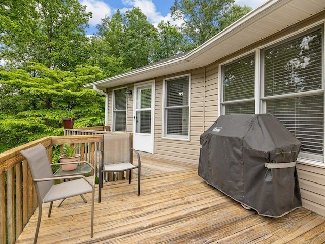 deck with grilling area