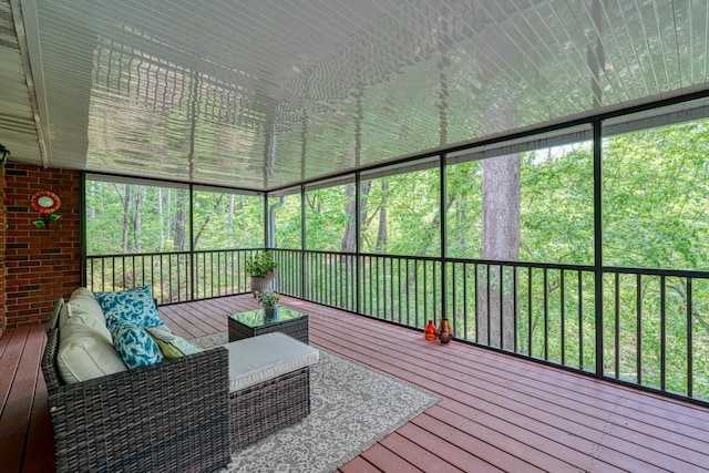view of sunroom