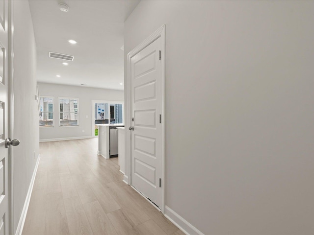 124 Arrow, Greer, SC 29651 - hallway with light wood-style floors and recessed lighting