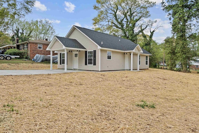 rear view of property with a patio