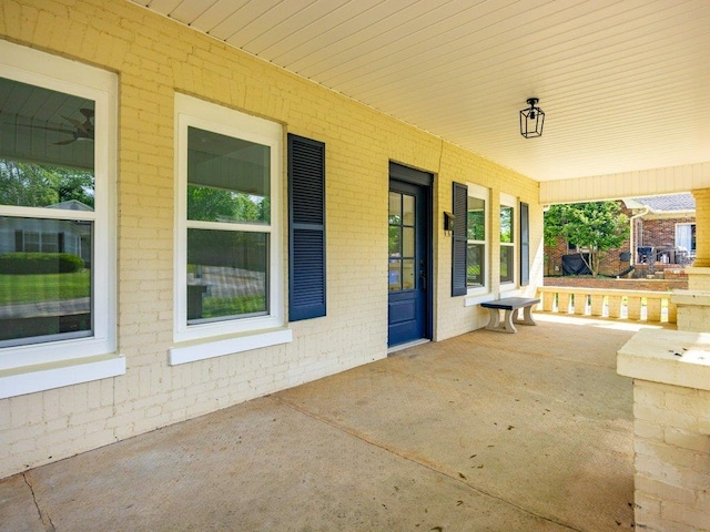 view of patio with covered porch
