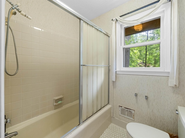 132 Rosecrest, Spartanburg, SC 29303 - full bathroom featuring toilet, tile patterned flooring, and enclosed tub / shower combo