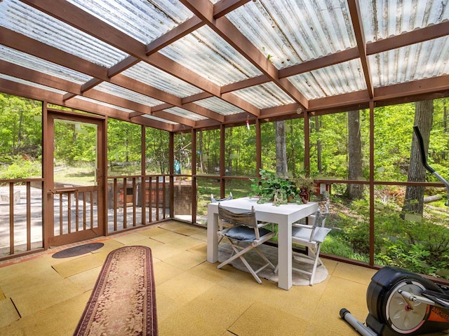 132 Rosecrest, Spartanburg, SC 29303 - sunroom / solarium with outdoor dining space