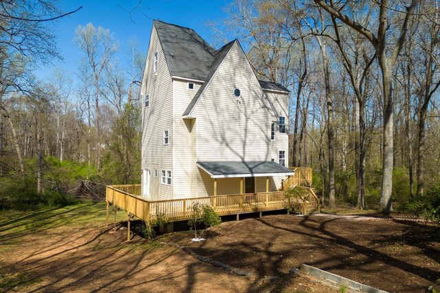 216 Ashmore, Greer, SC 29650 - back of property with a wooden deck