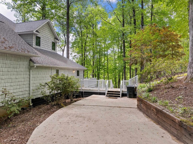 view of patio with a deck