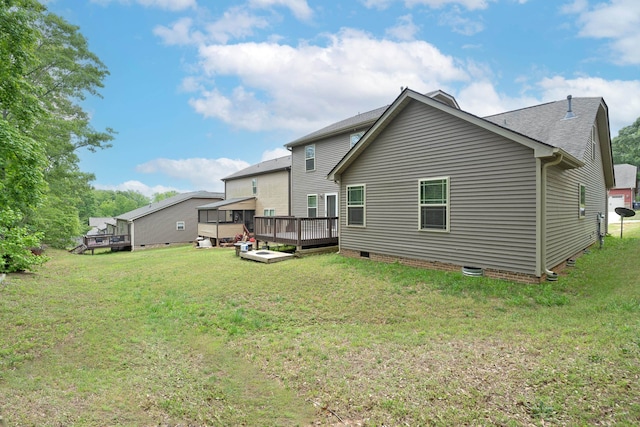 173 Tiara Rdg, Duncan, SC 29334 - rear view of house featuring crawl space, a deck, and a yard