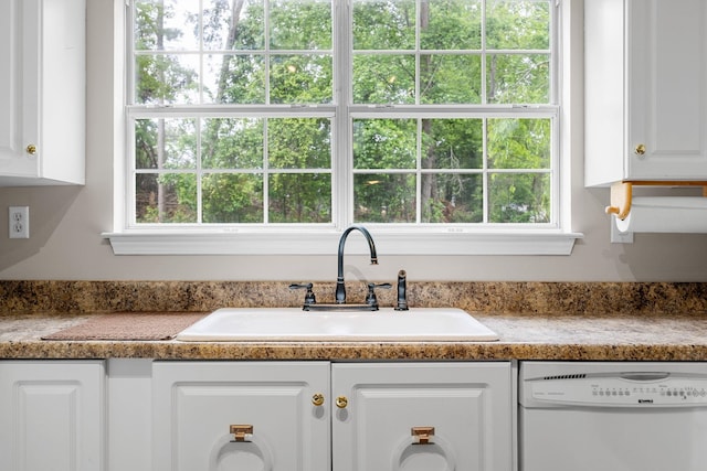 2 Birch Tree, Greer, SC 29651 - kitchen view of dishwasher, a sink, and white cabinets