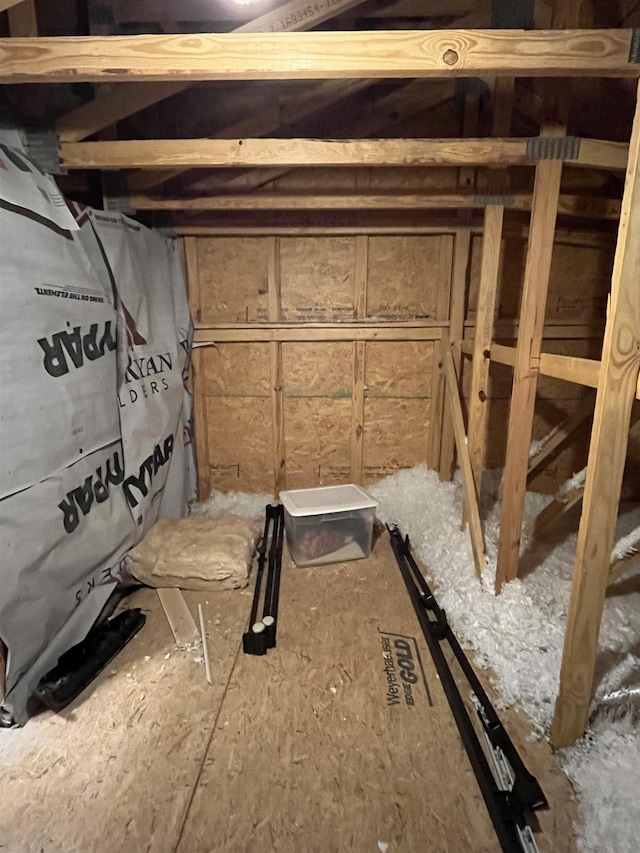 view of attic