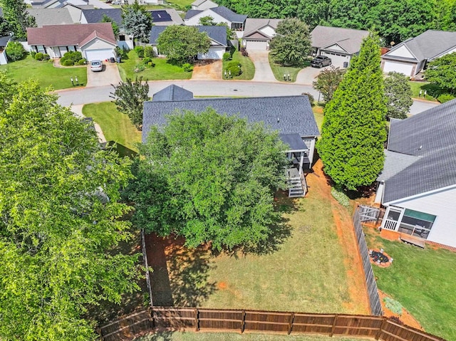 aerial view of residential area