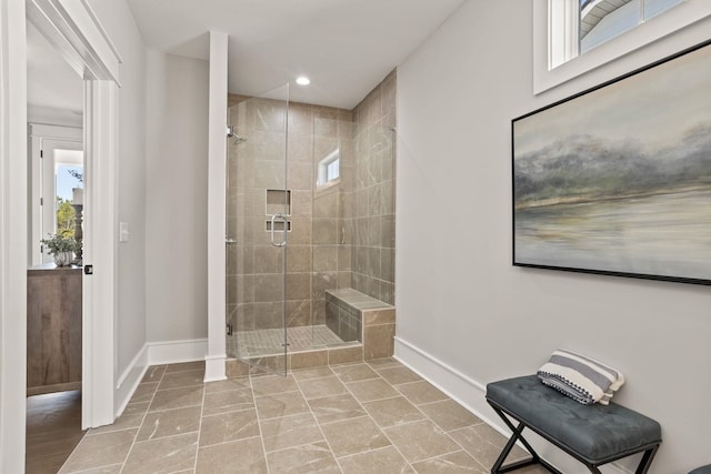 1200 N Pinot, Duncan, SC 29334 - full bath with baseboards, a shower stall, and recessed lighting