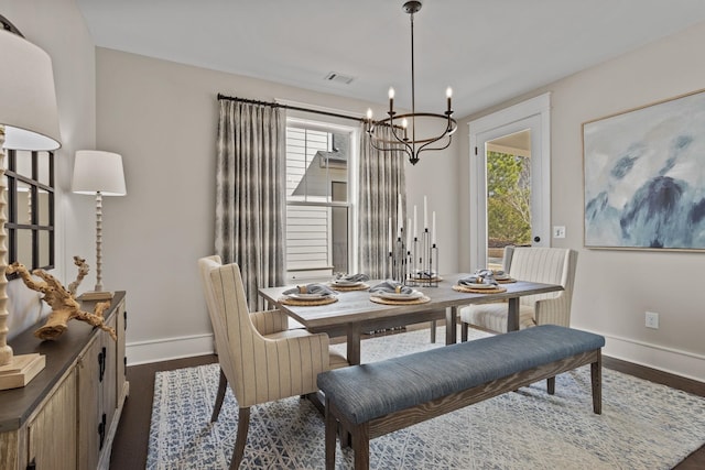 1200 N Pinot, Duncan, SC 29334 - dining space featuring baseboards, a chandelier, and plenty of natural light