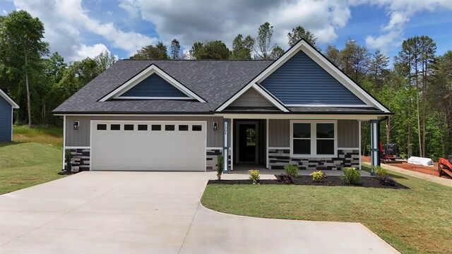 1304 Fairview, Gaffney, SC 29341 - craftsman house with covered porch, board and batten siding, stone siding, and roof with shingles