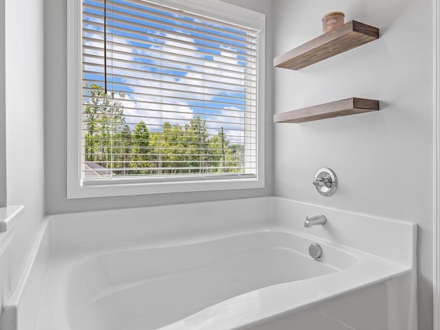 bathroom featuring a bath