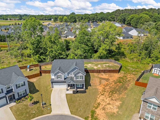 aerial perspective of suburban area