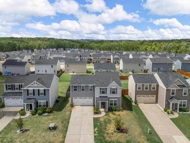 aerial view of residential area