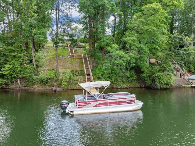 702 Lakewinds, Inman, SC 29349 - dock area with stairway and a water view