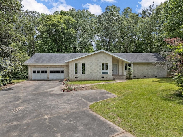 1158 Gaffney, Jonesville, SC 29353 - view of front of property with crawl space, driveway, a garage, and brick siding
