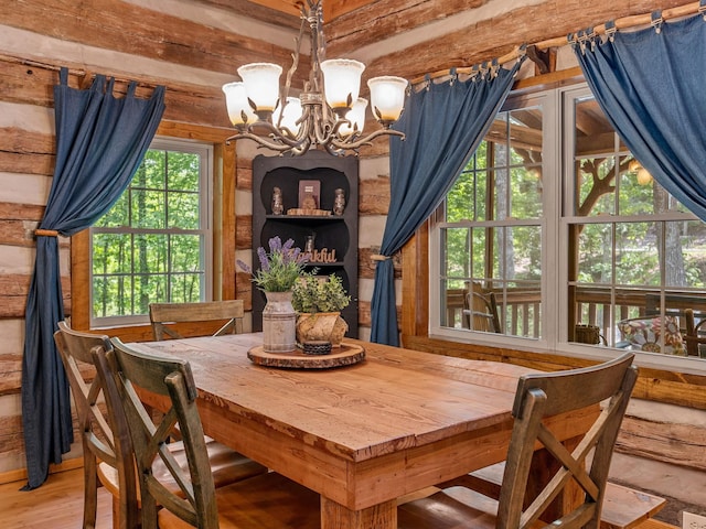 18 Lennox, Landrum, SC 29356 - dining area with a chandelier and wood finished floors