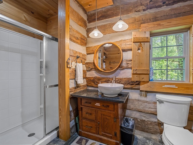 18 Lennox, Landrum, SC 29356 - full bath featuring a stall shower, vanity, and toilet