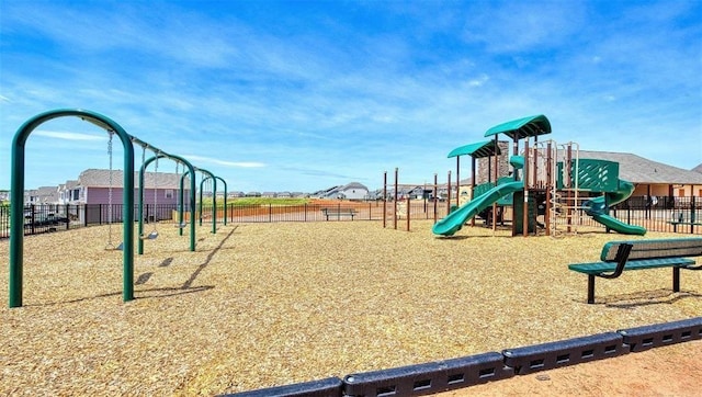 community playground with fence