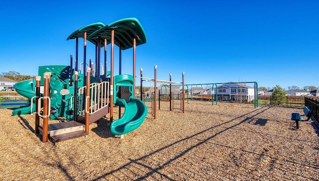 community playground with fence