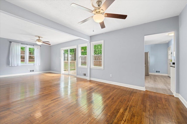 222 Woodview, Spartanburg, SC 29306 - spare room featuring a ceiling fan, hardwood / wood-style flooring, and baseboards