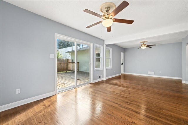 222 Woodview, Spartanburg, SC 29306 - unfurnished room featuring ceiling fan, baseboards, and wood finished floors